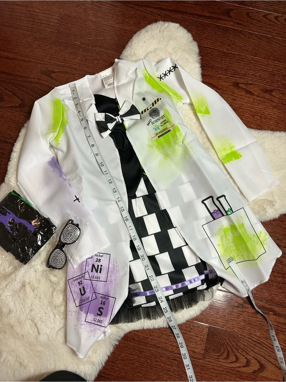 Mad Scientist Kids Costume Medium 8-10